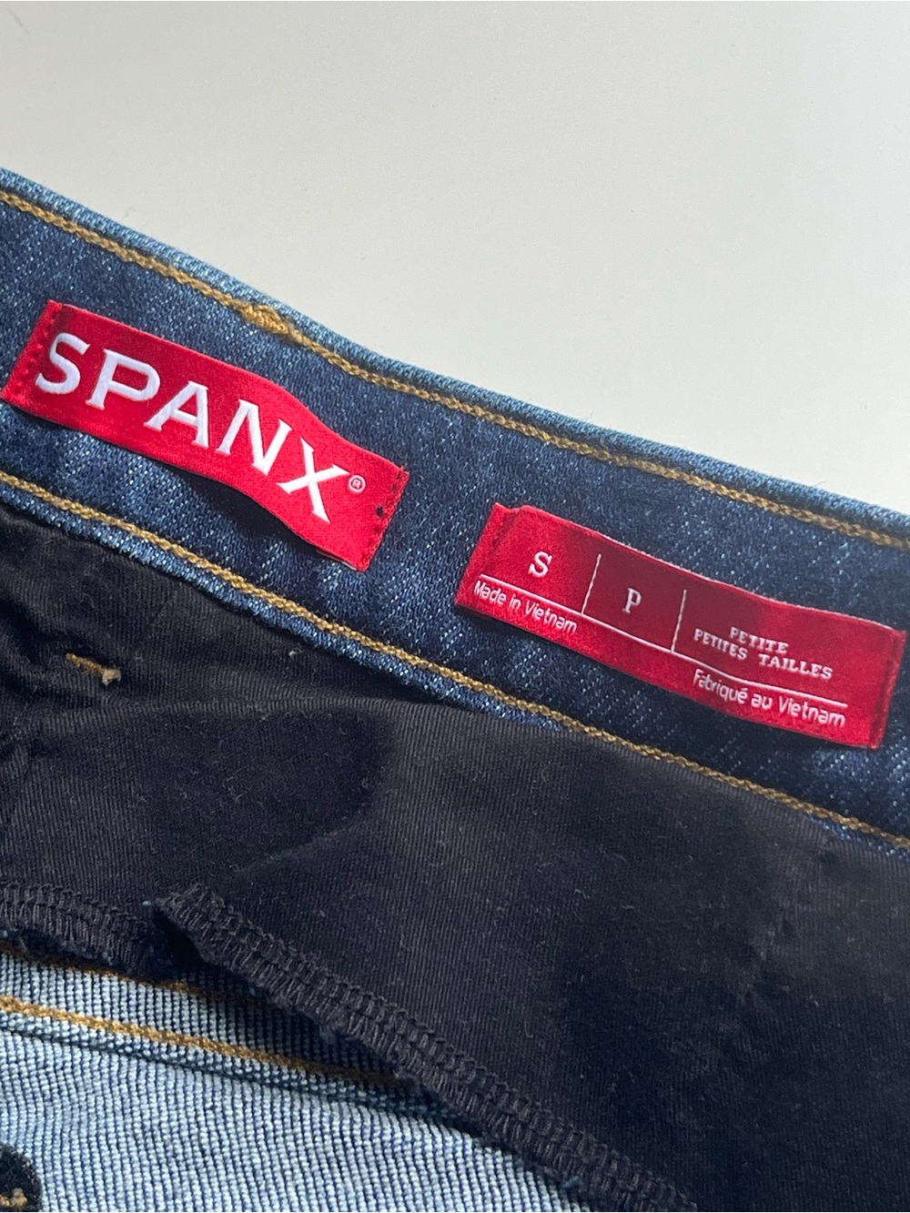 Spanx Spanxshape Authentic 360 Wide Leg Blue Denim Jeans Small Petite - Picture 7 of 11